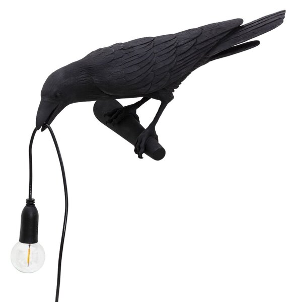 Stolne Lampa SELETTI, Bird Lamp, Crno, Dnevna soba, Plastika, Dizajn