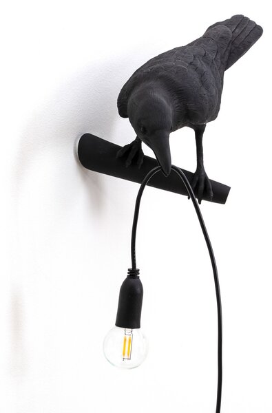 Stolne Lampa SELETTI, Bird Lamp, Crno, Dnevna soba, Plastika, Dizajn