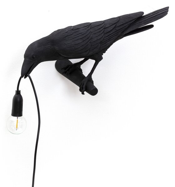 Stolne Lampa SELETTI, Bird Lamp, Crno, Dnevna soba, Plastika, Dizajn