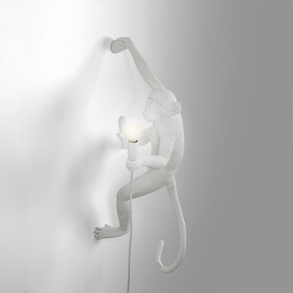 Stolne Lampa SELETTI, Monkey Lamp, Bijela, Dnevna soba, Plastika, Dizajn