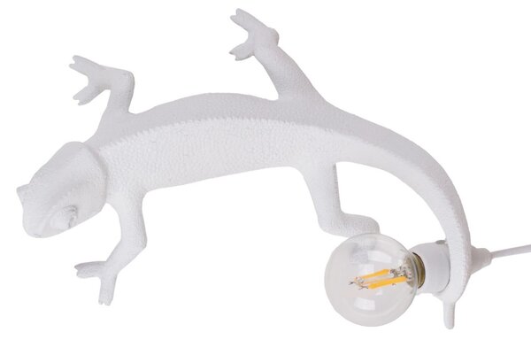 Stolne Lampa SELETTI, Chameleon Lamp Going Up, Bijela, Dnevna soba, Plastika, Dizajn