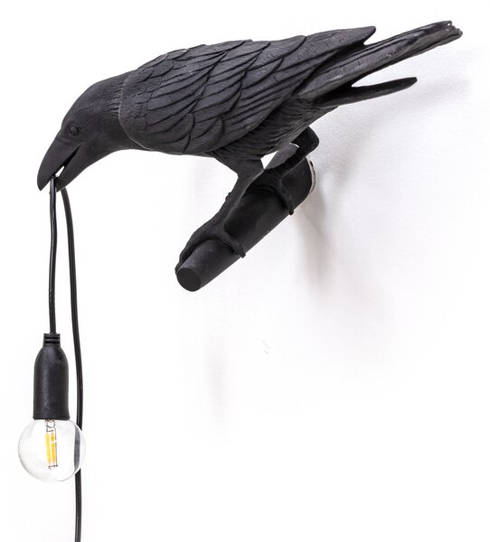 Stolne Lampa SELETTI, Bird Lamp, Crno, Dnevna soba, Plastika, Dizajn