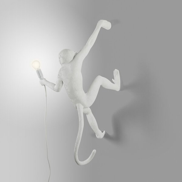 Stolne Lampa SELETTI, Monkey Lamp, Bijela, Dnevna soba, Plastika, Dizajn