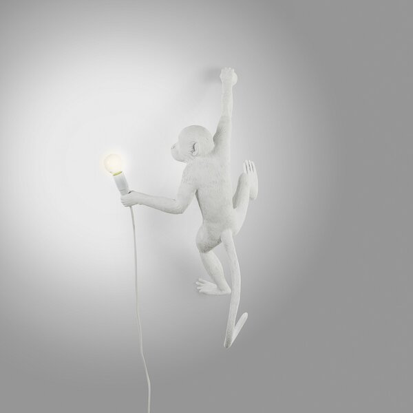 Stolne Lampa SELETTI, Monkey Lamp, Bijela, Dnevna soba, Plastika, Dizajn