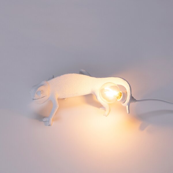 Stolne Lampa SELETTI, Chameleon Lamp Going Up, Bijela, Dnevna soba, Plastika, Dizajn