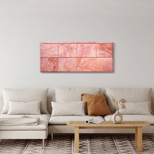 Slika - Ružičaste, mramorirane pločice (120x50 cm)