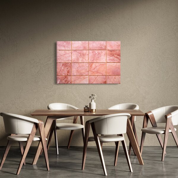 Slika - Ružičaste, mramorirane pločice (90x60 cm)