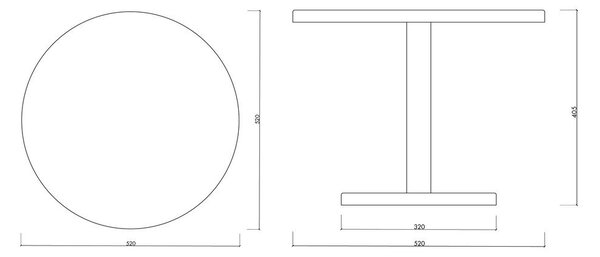 Okrugao pomoćni stol ø 52 cm Odo – noo.ma