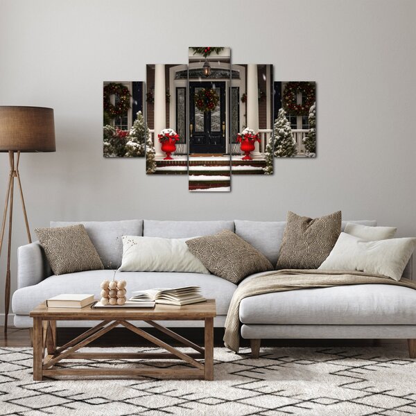 Slika - Božićno ukrašena kuća (150x105 cm)