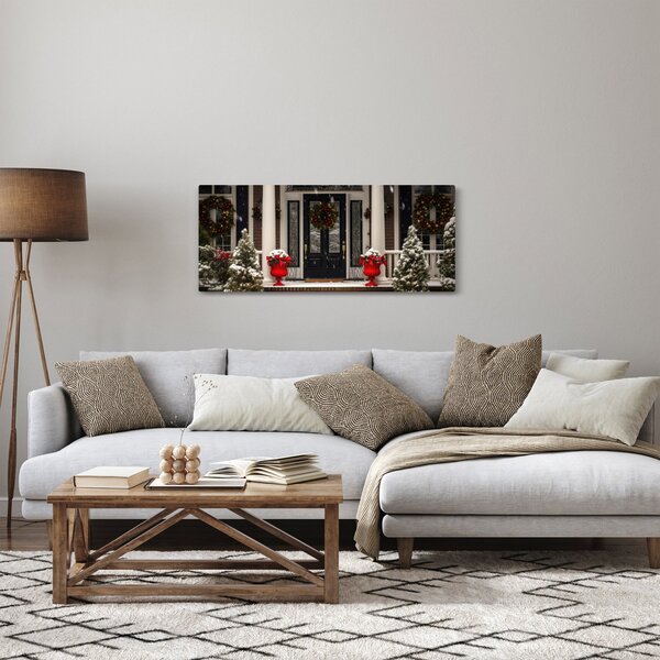 Slika - Božićno ukrašena kuća (120x50 cm)