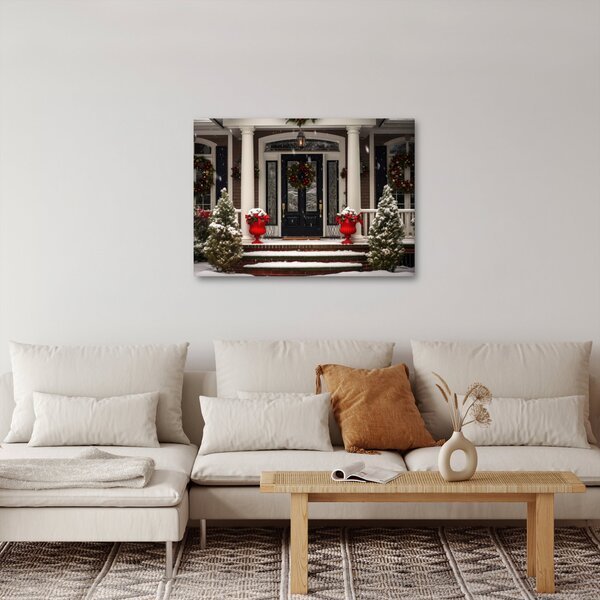 Slika - Božićno ukrašena kuća (70x50 cm)