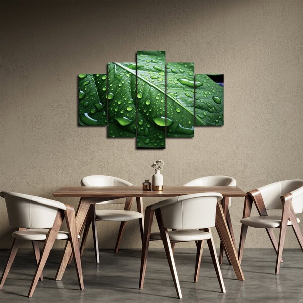 Slika - Detalj lista nakon kiše (150x105 cm)