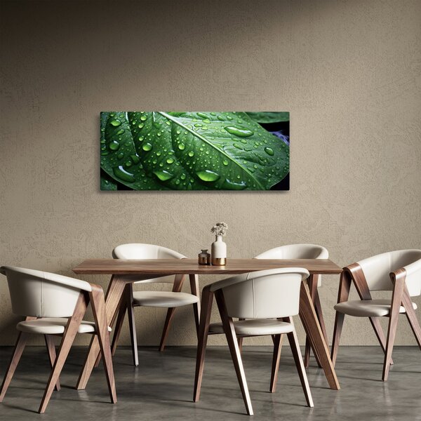 Slika - Detalj lista nakon kiše (120x50 cm)