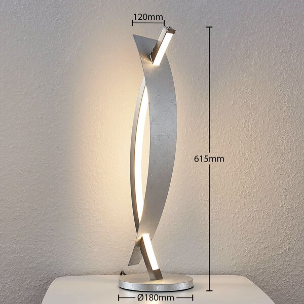 Stolne Lampa Lucande, Marija, prigušiv, Metalik, Dnevna soba, Metal, Moderan