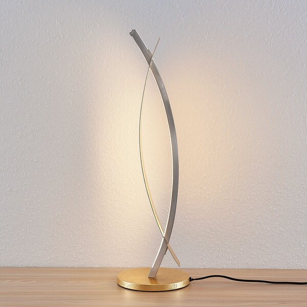 Stolne Lampa Lucande, Marija, prigušiv, Zlato / mjed, Dnevna soba, Metal, Moderan