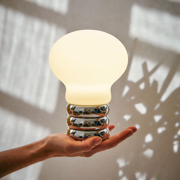 Stolne Lampa Ingo Maurer, B.Bulb, prigušiv, Metalik, Dnevna soba, Metal, Dizajn