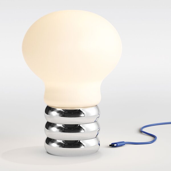 Stolne Lampa Ingo Maurer, B.Bulb, prigušiv, Metalik, Dnevna soba, Metal, Dizajn