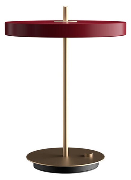 Stolne Lampa UMAGE, Asteria Table, prigušiv, Crvena, Dnevna soba, Aluminij, Dizajn