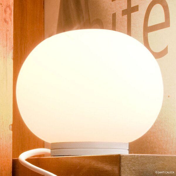 Stolne Lampa FLOS, MINI, Bijela, Dnevna soba, Staklo, Dizajn