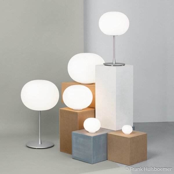 Stolne Lampa FLOS, GLO-BALL, prigušiv, Bijela, Dnevna soba, Staklo, Dizajn