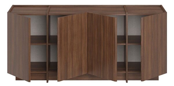 Komoda u dekoru oraha s rupom za kabele u tamnoj prirodnoj boji 180x80x45 cm Dorma – Kalune Design
