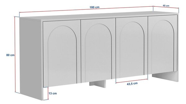 Krem komoda 180x80x45 cm Arlen – Kalune Design