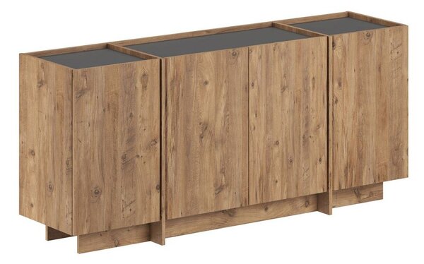 Komoda u dekoru bora s rupom za kabele u prirodnoj boji 180x80x45 cm Dorma – Kalune Design