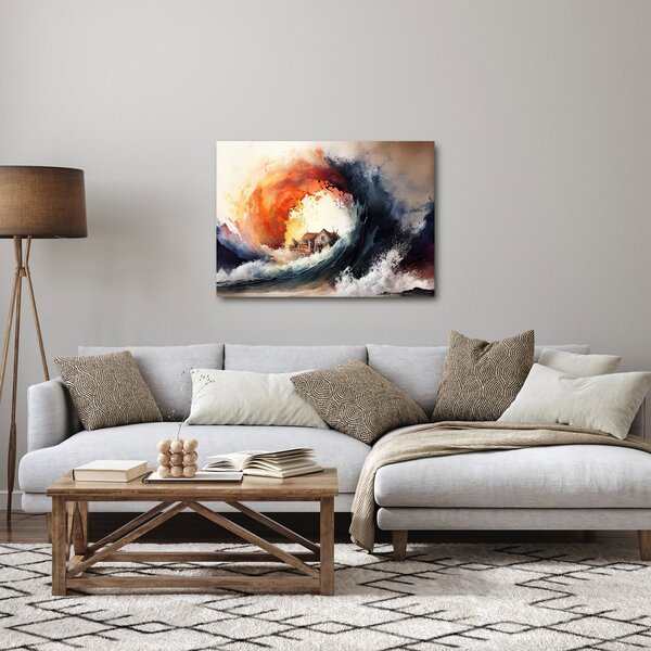 Slika - U vrtlogu poplave, akvarel (70x50 cm)