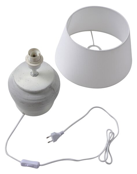 Stolne Lampa Lindby, Aelith, Bijela, Dnevna soba, Keramika, Seoska kuća / rustikalni