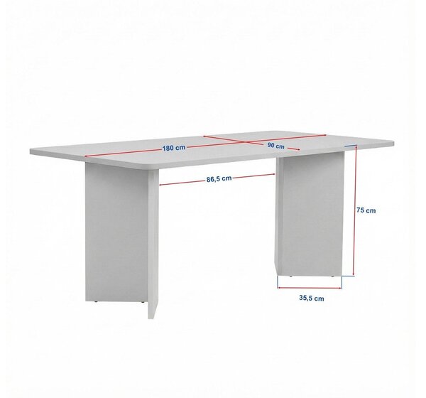 Blagovaonski stol u dekoru oraha 90x180 cm Linza – Kalune Design
