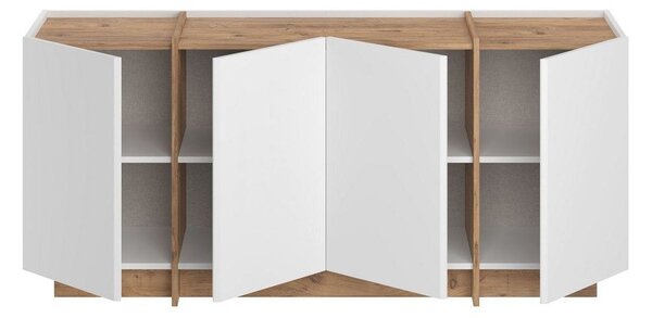 Bijela komoda u dekoru bora s rupom za kabele 180x80x45 cm Dorma – Kalune Design