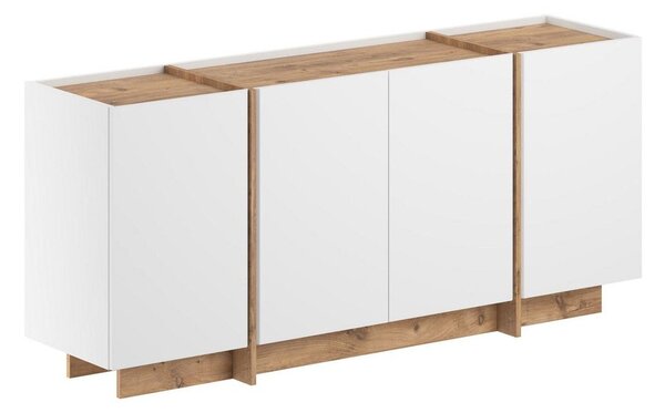 Bijela komoda u dekoru bora s rupom za kabele 180x80x45 cm Dorma – Kalune Design