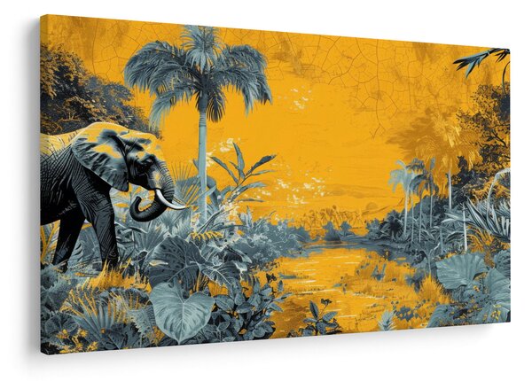 Slika - Slon u prirodi (90x60 cm)