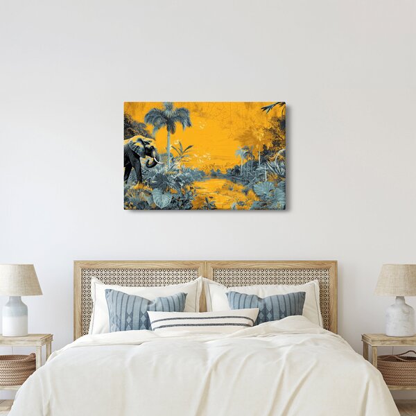 Slika - Slon u prirodi (90x60 cm)