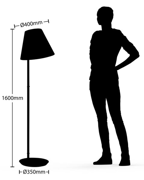 Podne Lampa Lucande, Jinda, Bijela, Dnevna soba, Tkanina / tekstil, Skandinavski