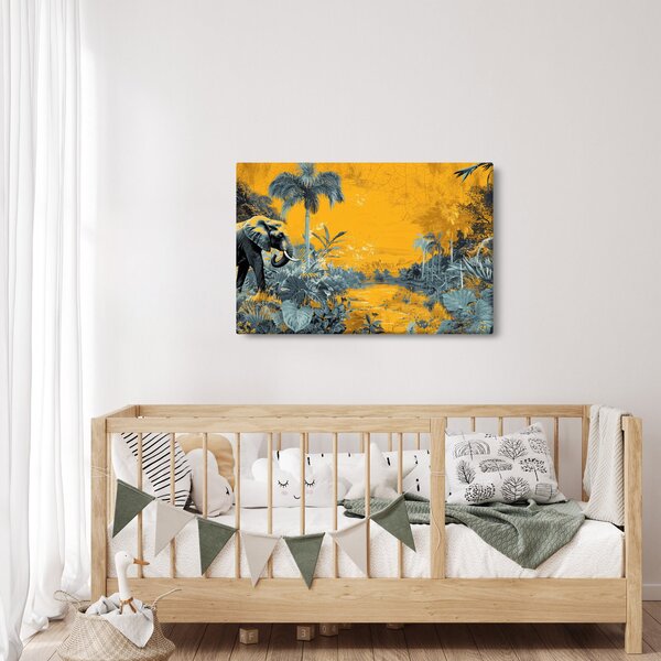 Slika - Slon u prirodi (90x60 cm)