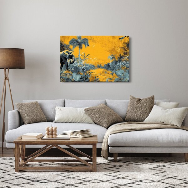 Slika - Slon u prirodi (90x60 cm)