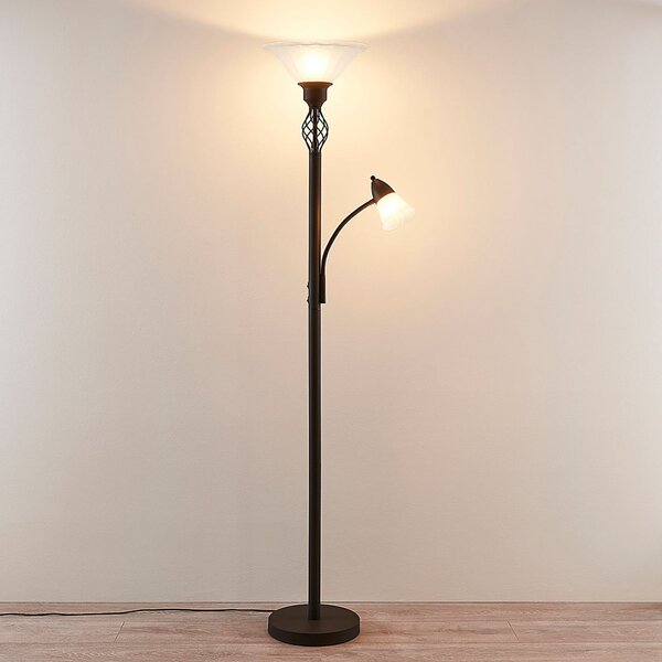 Podne Lampa Lucande, Dunja, Smeđa / hrđa, Dnevna soba, Metal, Seoska kuća / rustikalni