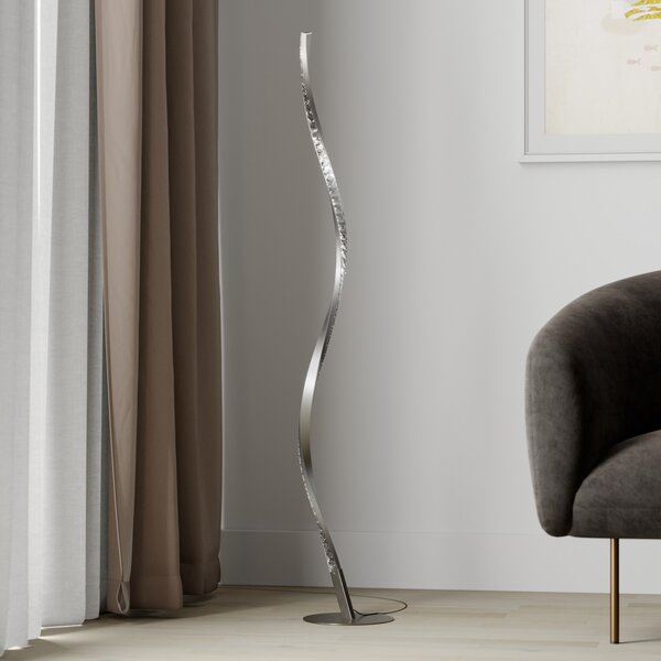 Podne Lampa Lindby, Criostal, prigušiv, Metalik, Dnevna soba, Aluminij, Moderan