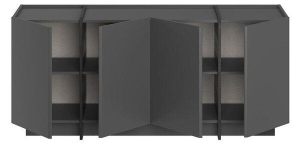 Antracitno siva komoda s rupom za kabele 180x80x45 cm Dorma – Kalune Design