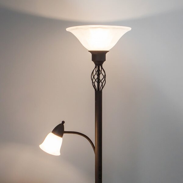 Podne Lampa Lucande, Dunja, Smeđa / hrđa, Dnevna soba, Metal, Seoska kuća / rustikalni