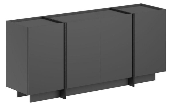 Antracitno siva komoda s rupom za kabele 180x80x45 cm Dorma – Kalune Design