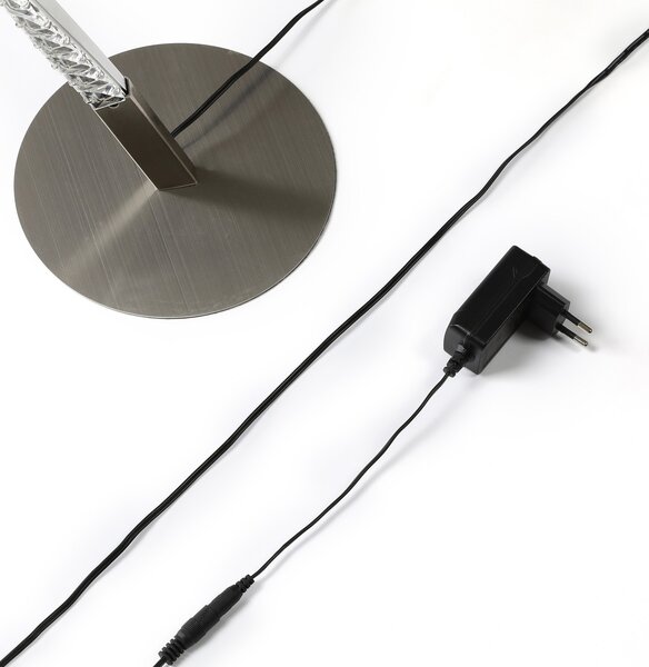 Podne Lampa Lindby, Criostal, prigušiv, Metalik, Dnevna soba, Aluminij, Moderan