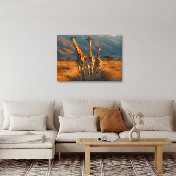Slika - Žirafe na pašnjaku (70x50 cm)