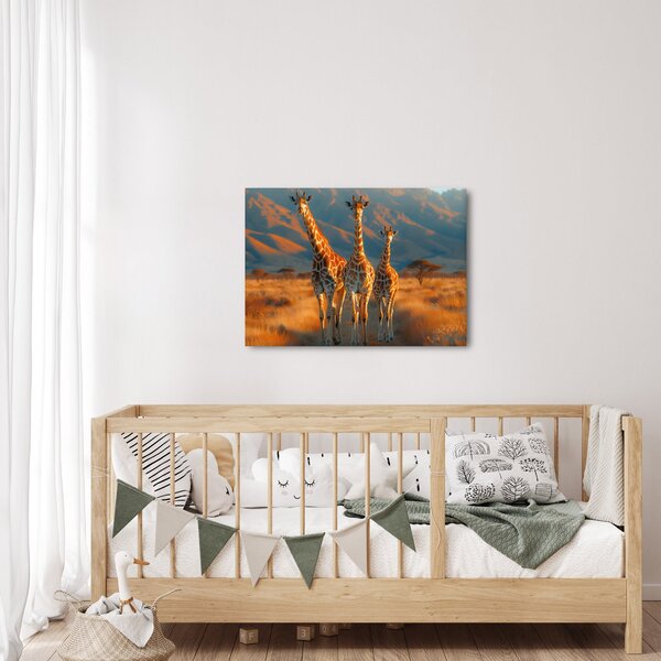 Slika - Žirafe na pašnjaku (70x50 cm)