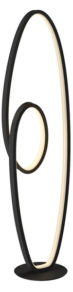 Podne Lampa Lucande, Bronwyn, prigušiv, Crno, Dnevna soba, Metal, Moderan