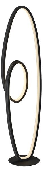 Podne Lampa Lucande, Bronwyn, prigušiv, Crno, Dnevna soba, Metal, Moderan