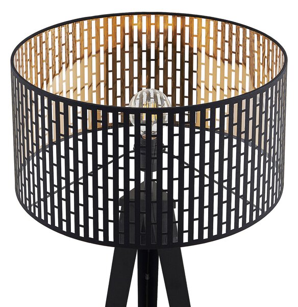 Podne Lampa Lindby, Thoralf, Crno, Dnevna soba, Metal