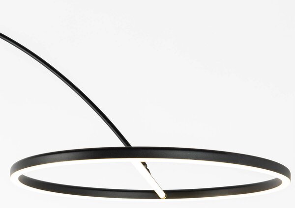 Podne Lampa Lucande, Virvera, Crno, Dnevna soba, Metal, Moderan