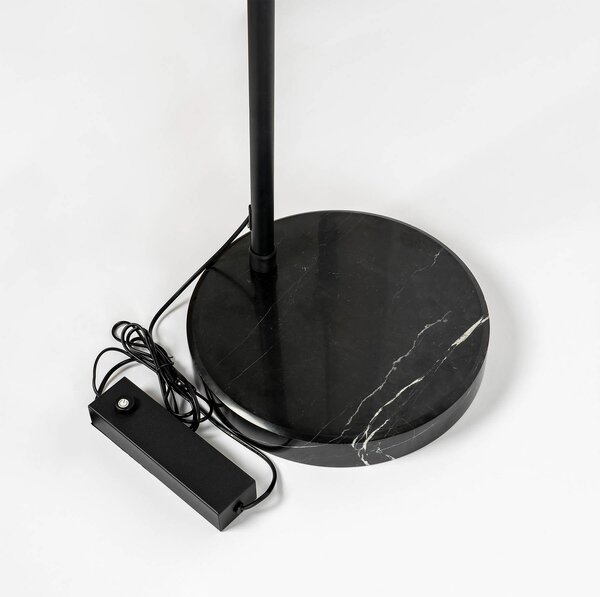 Podne Lampa Lucande, Virvera, Crno, Dnevna soba, Metal, Moderan